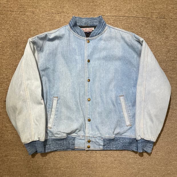 (M) 아메리칸 빈티지 데님 바시티 자켓 