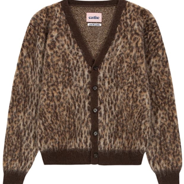 애즈이프캘리 레오파드 가디건