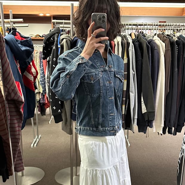 L)EDWIN 빈티지 여성 데님 자켓