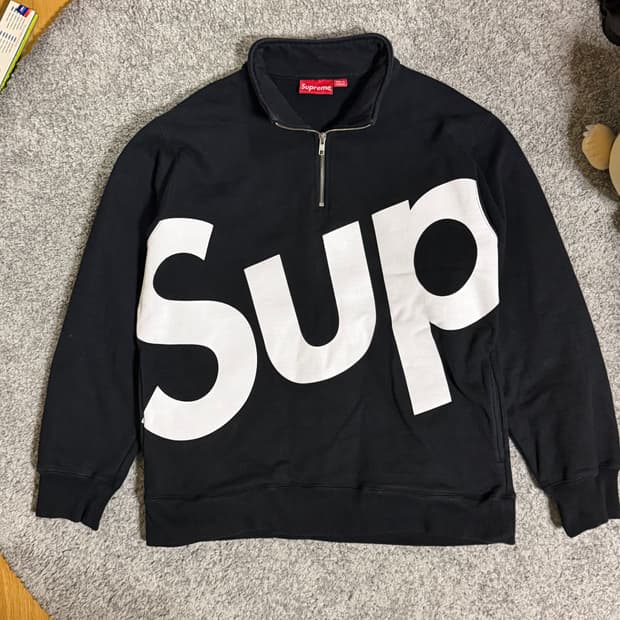 슈프림 15FW SUP 하프집업 풀오버