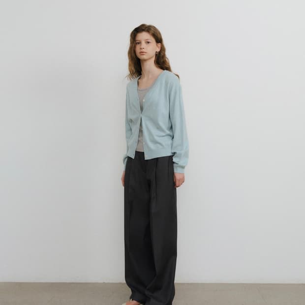 Urago 유라고 피터 핀턱 와이드 슬렉스 슬랙스 팬츠 차콜