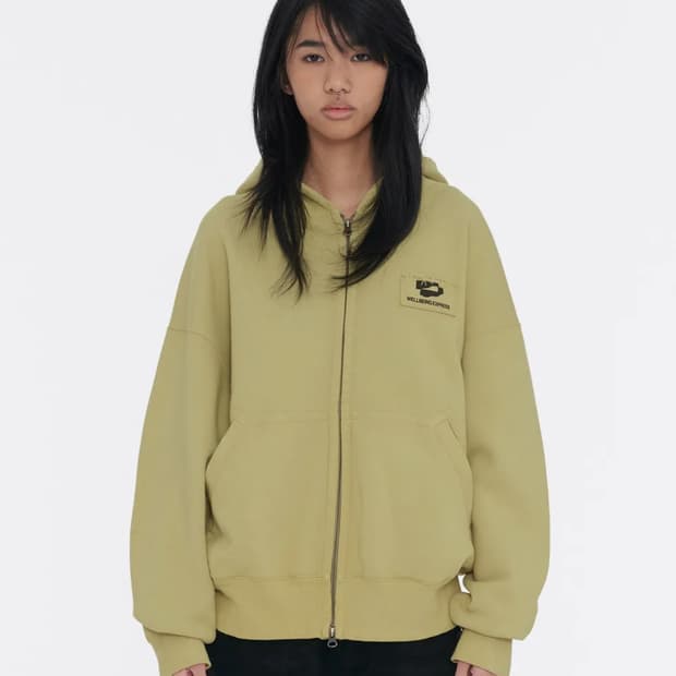 웰빙익스프레스 후드집업 Logo Patch Zip Up