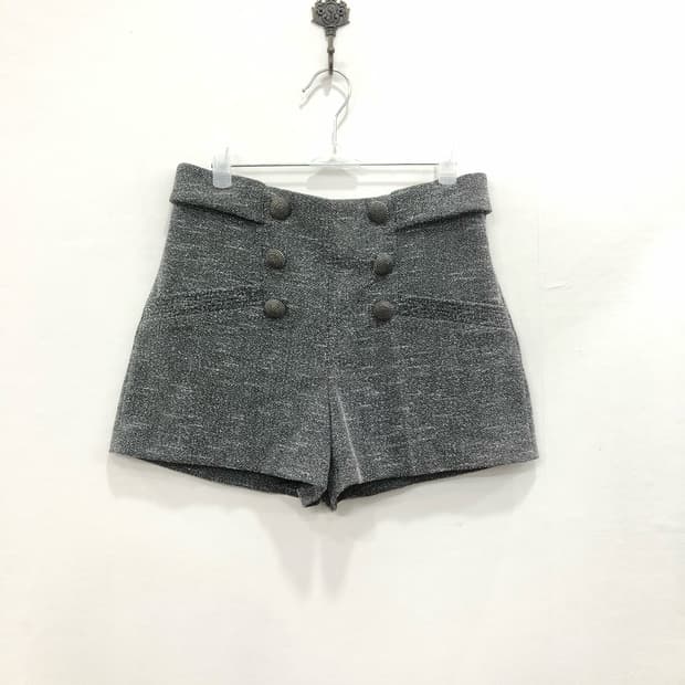 EGOIST button tweed high waist shorts