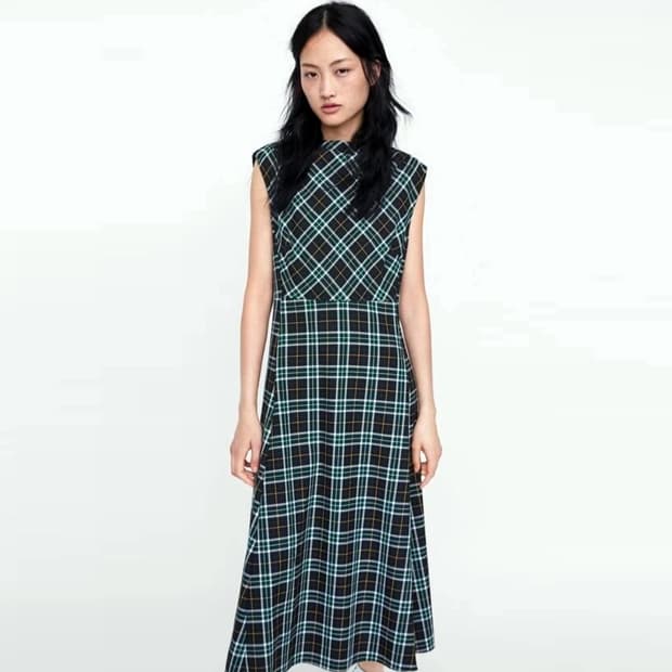 자라(ZARA) 체크원피스 44