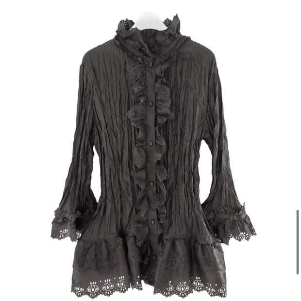 Eonts Thornel Punching Blouse - Charcoal