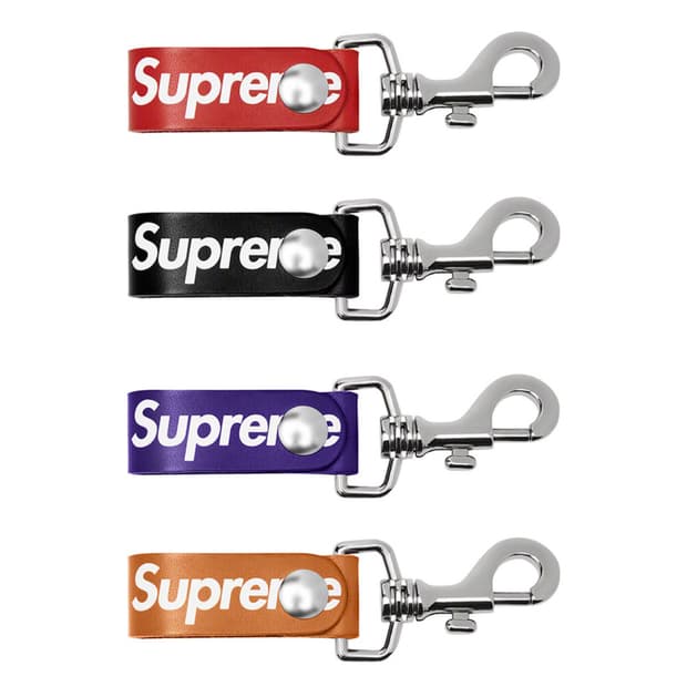 슈프림 레더 키 루프 레드