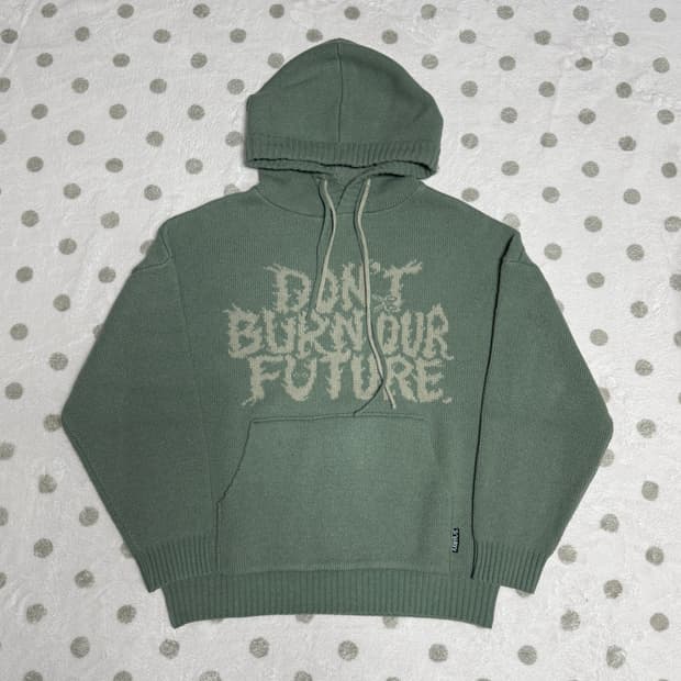 AJOBYAJO 아조바이아조 울 니트 후드 민트