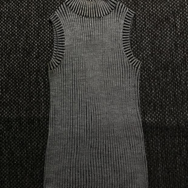 Y2K Metal Washed Full Neck Sleeveless