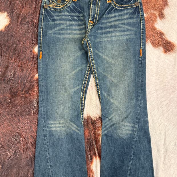 True Religion 트루릴리전 조이 슈퍼티 레인보우 부츠컷 34