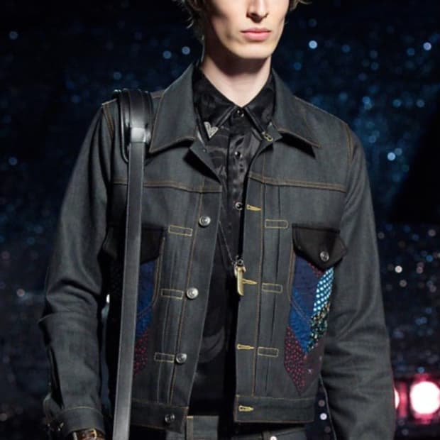 COACH 1941 가죽 패치워크 데님 트러커 54/110