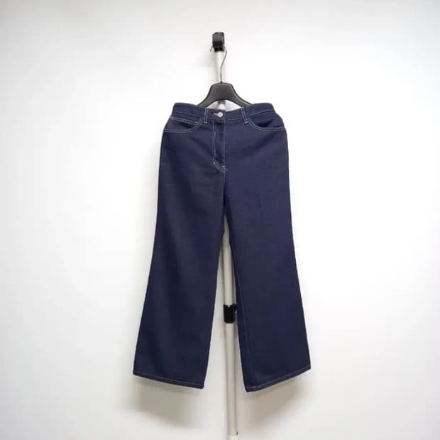 시스템  생지데님 통핏 부츠컷라인 팬츠  44