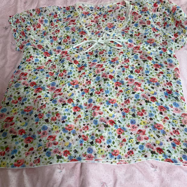 하구미st 꽃블라우스