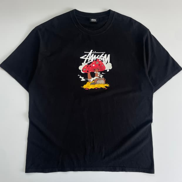 Stussy 스투시 썸띵쿠키 머쉬룸 그래피티 반팔티