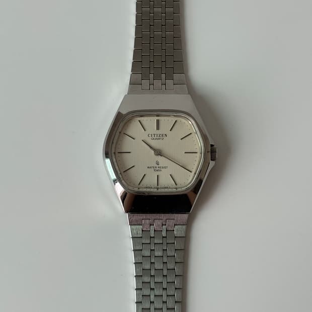 1980s CQ Stripe Dial Hexagon Quartz