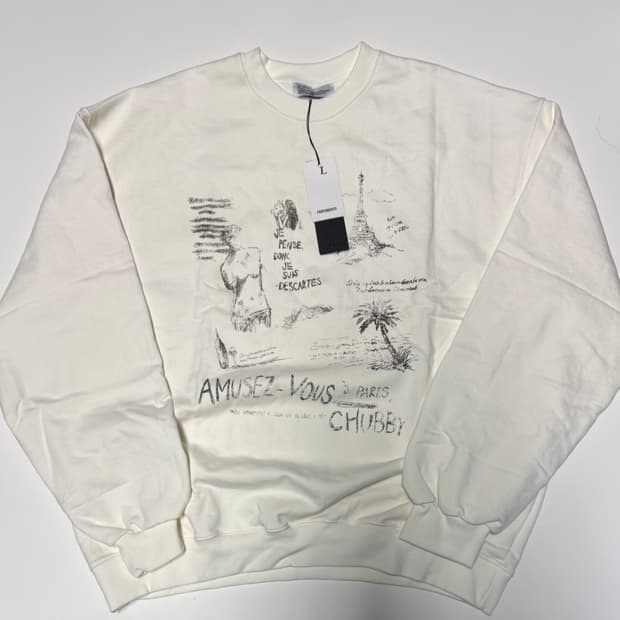 <새상품> 파르티멘토 빅 사이즈 프린팅 맨투맨 2XL~3XL