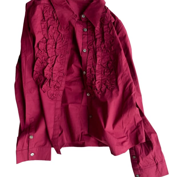 Wine Ruffle Top 와인러플셔츠