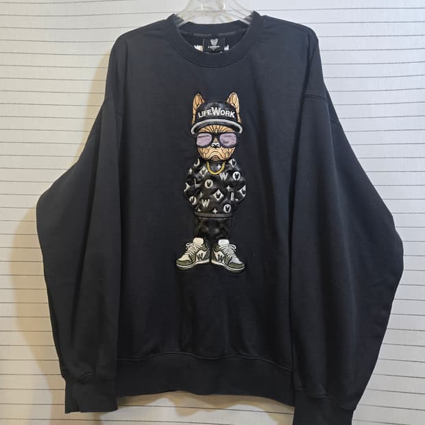 LifeWork 강아지 맨투맨 블랙 M