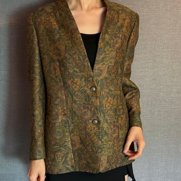 VINVERT 빈티지 꽃무늬 여성 자켓 Japan