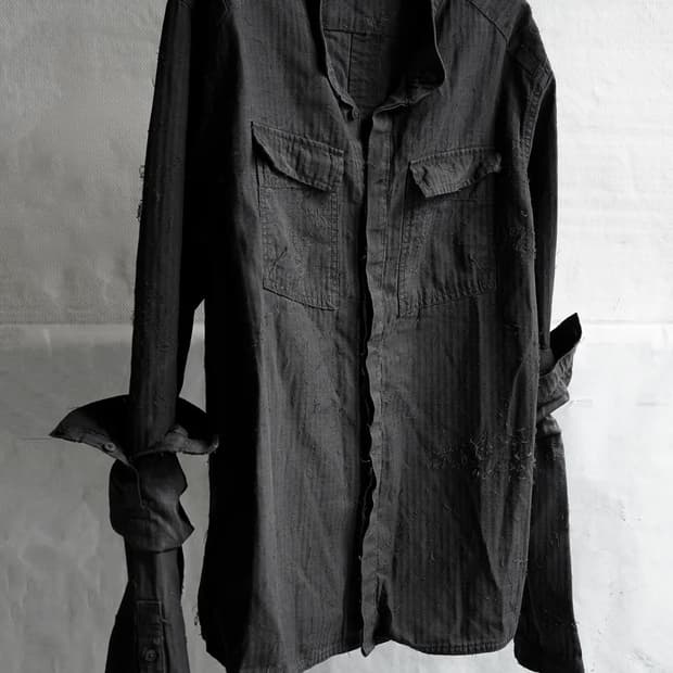 [M] Blackmerle double sleeve field shirt