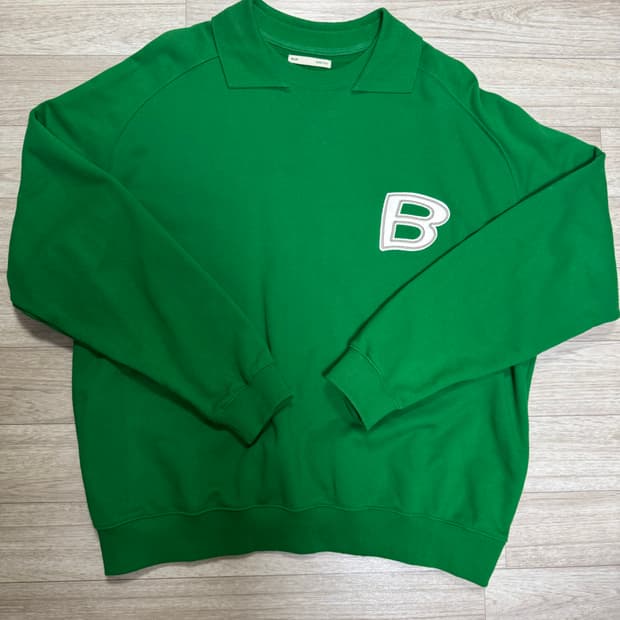 블러 스웻셔츠 맨투맨 그린 2사이즈