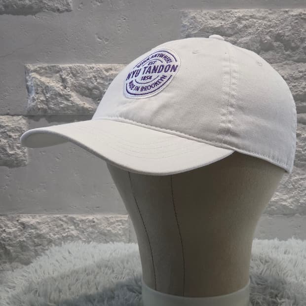 p6-8:NYU 탠던 컬리지 캡 화이트(56~60cm 조절 가능)