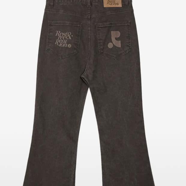 레스트앤레크레이션 WIDE FLARE JEANS - BROWN