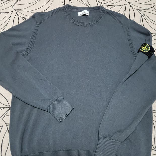 스톤아일랜드 와펜 라운드 코튼 니트 7215510B2 V0063 XL 