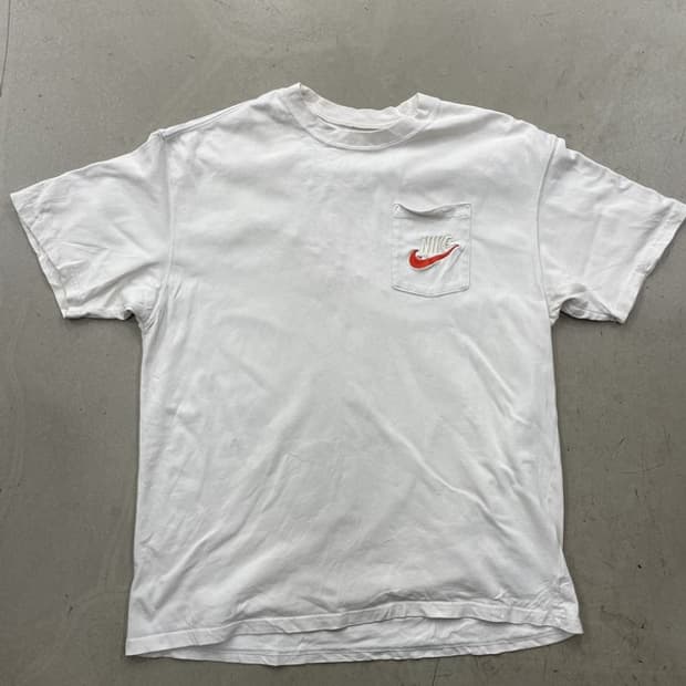 나이키 화이트 오버핏 반팔 티셔츠 XXL