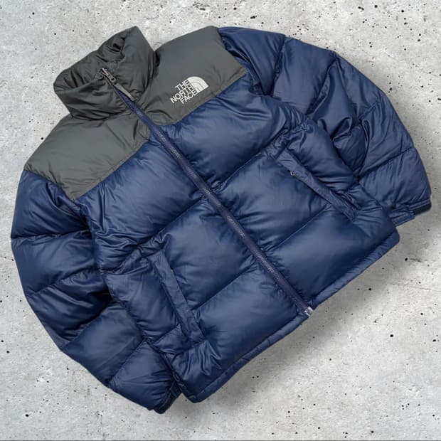 [S] 08s 노스페이스 700 눕시 구형 패딩 네이비/그레이 B341
