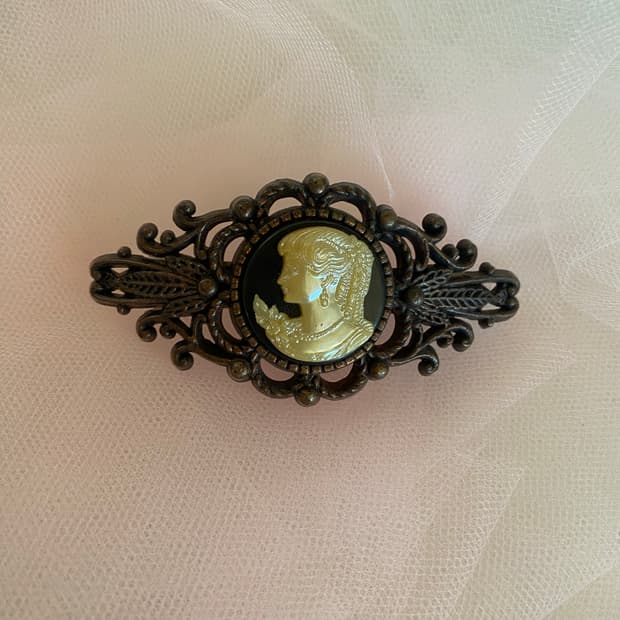 빈티지 카메오 헤어핀