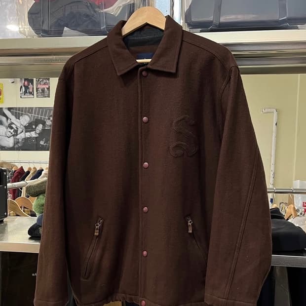 스투시 울 자켓 브라운