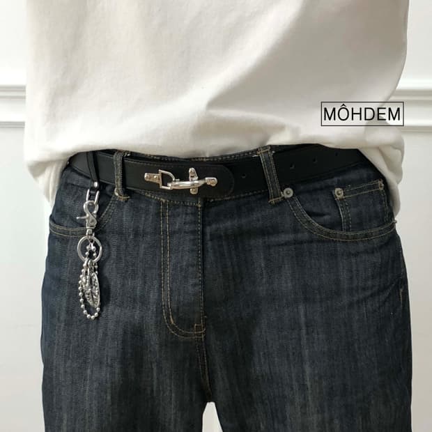 [Unisex]토글 레더 벨트