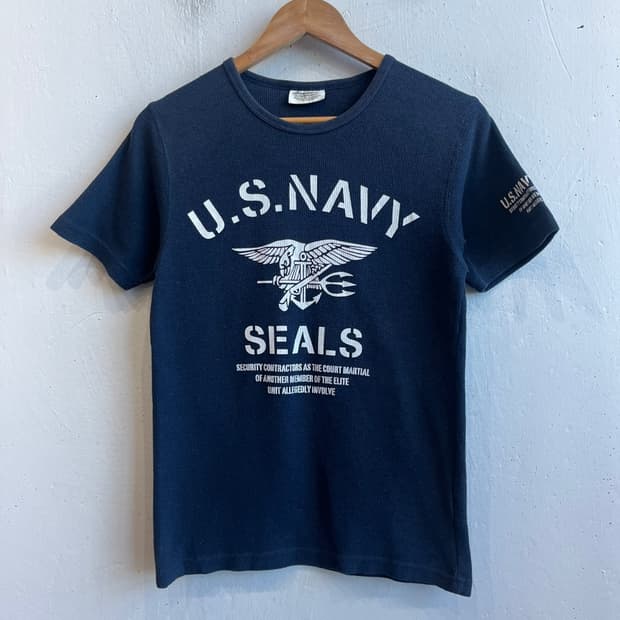 beaumere JPN US 네이비씰 와플 반팔 티셔츠 