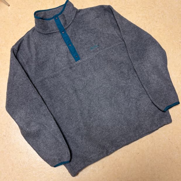 엘엘빈 신칠라 빈티지 스냅 플리스 후리스 그레이