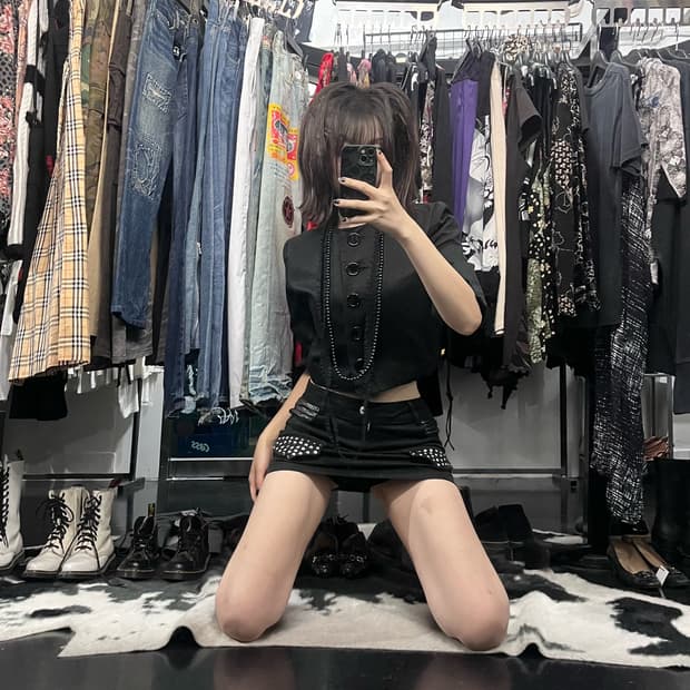 크리스찬 디올 크롭 반팔 자켓