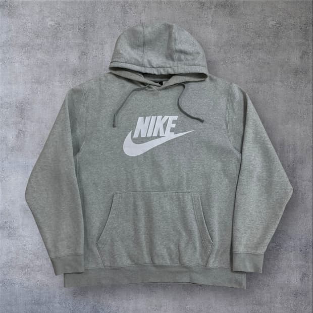 나이키 퓨추라 빅로고 그레이 후드티