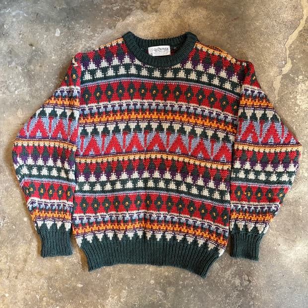 올드 영국 글렌오버 울 스웨터
