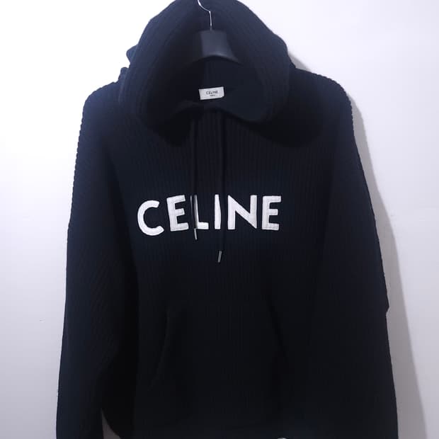 셀린느 리브드 울 니트 후드 M Size