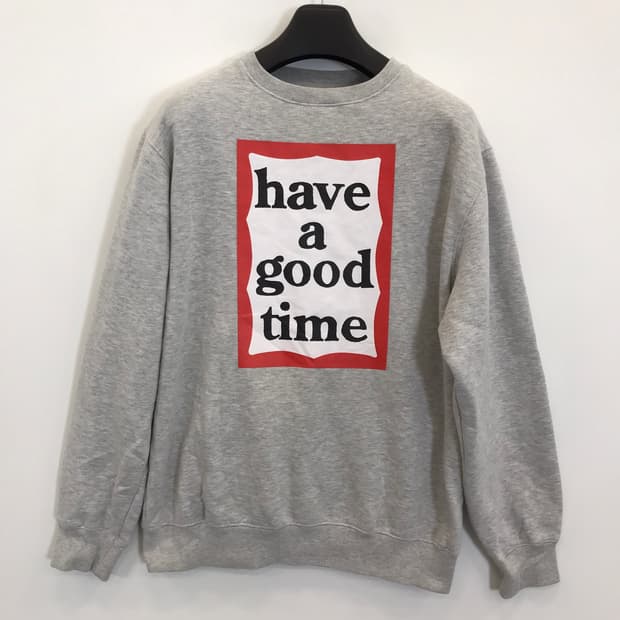 해브어굿타임 박스로고 맨투맨 스웻 [XL]