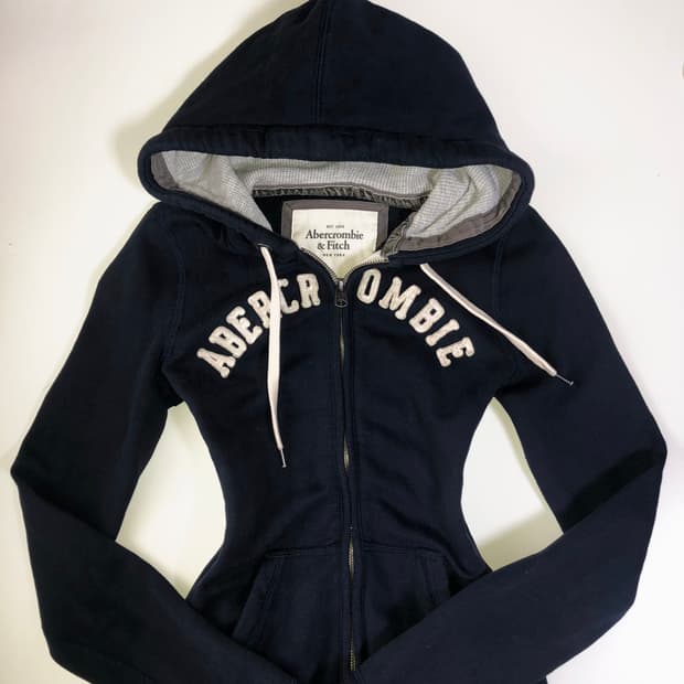 대대장 아베크롬비 딱붙핏 다크네이비 후드집업