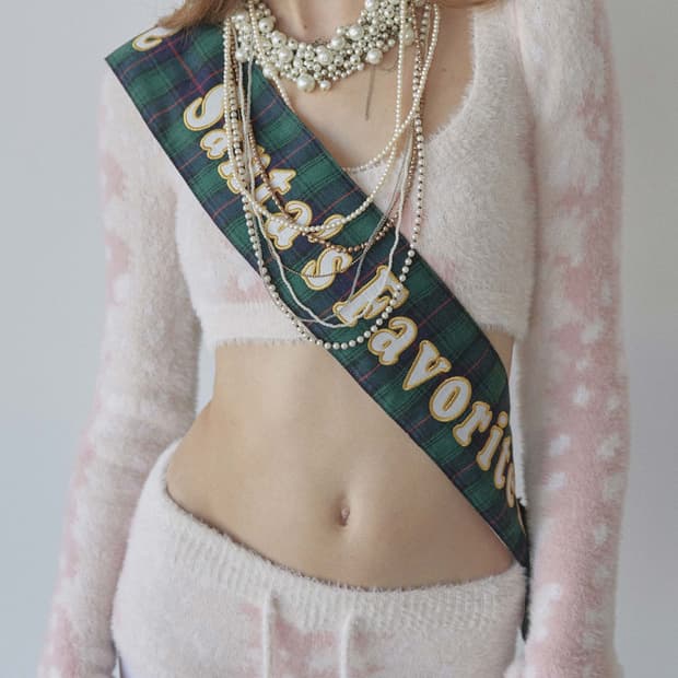 스컬프터 Rudolph Fur Cardigan Pink