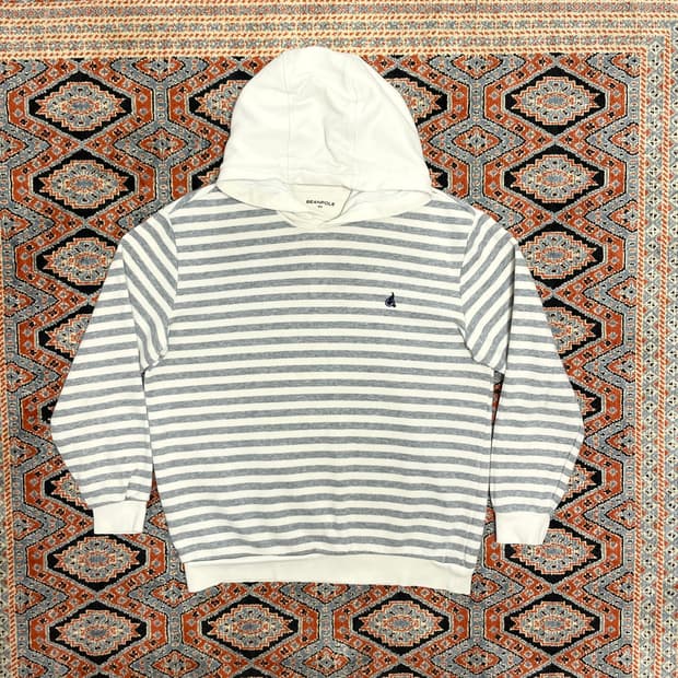 빈폴 그레이 스트라이프 후드티셔츠 호칭165