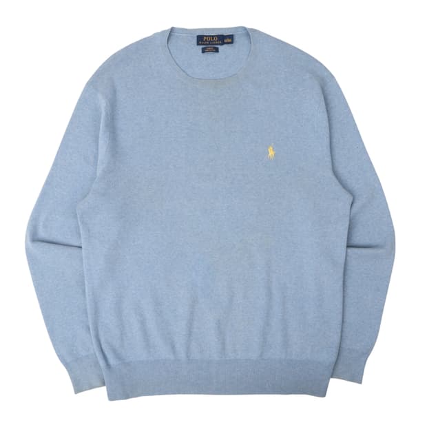 폴로 랄프로렌 라이트 블루 피마코튼 니트