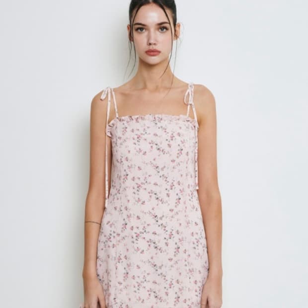 (새상품) 낫유어로즈 Notyourrose Frill mini dres