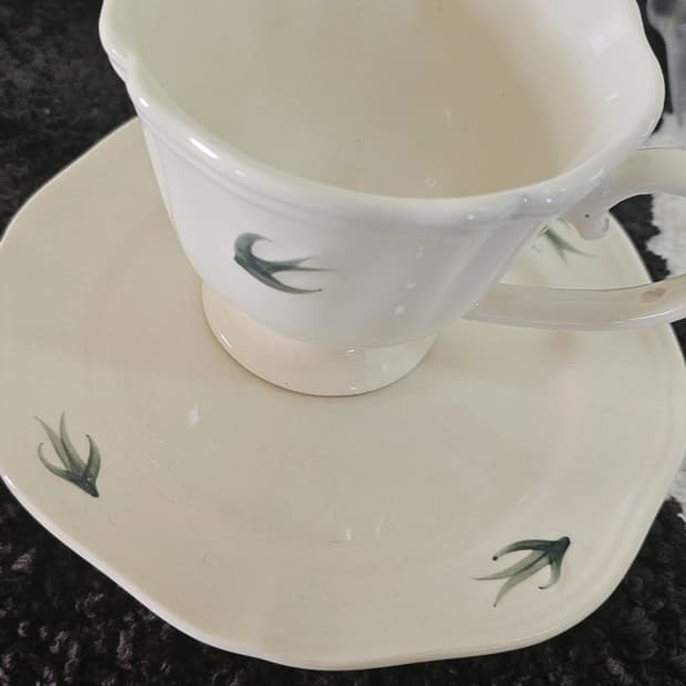 빈티지 컵 접시 세트