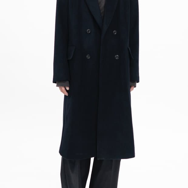 [3] 폴리테루 더블 브레스티드 코트 다크네이비 새상품