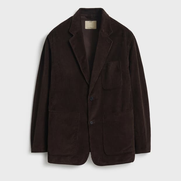 포터리 코듀로이 블레이저 다크 브라운 
