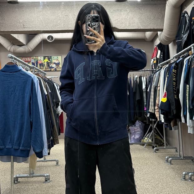 갭 클래식 로고 후드집업 S23