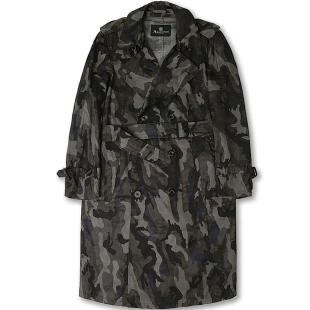 아쿠아스큐텀 [Aquascutum] 카모플라쥬 나일론 영국 벨티드 코트
