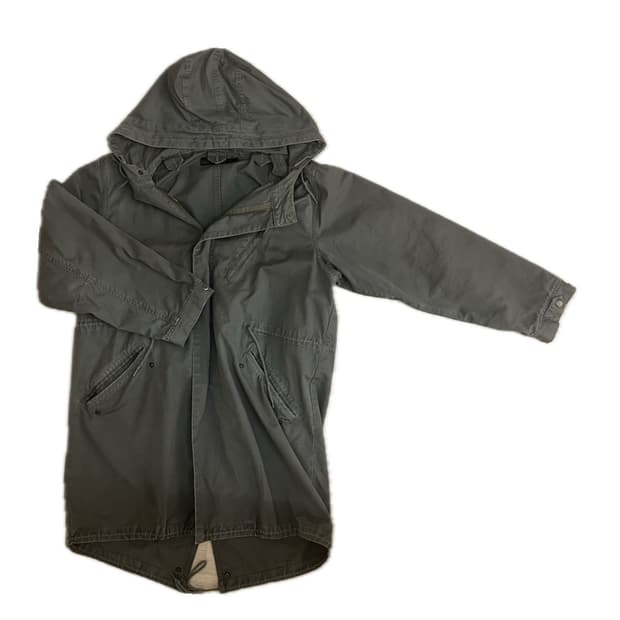 빈티지 카키 야상 롱 자켓 내피포함 사계절